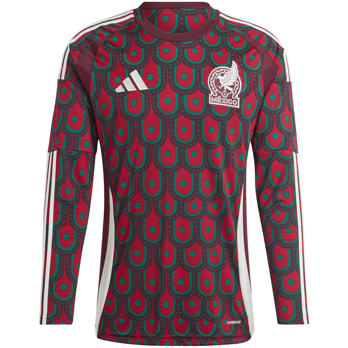 adidas Mexico 2024 Men's Long Sleeve Home Stadium Jersey
