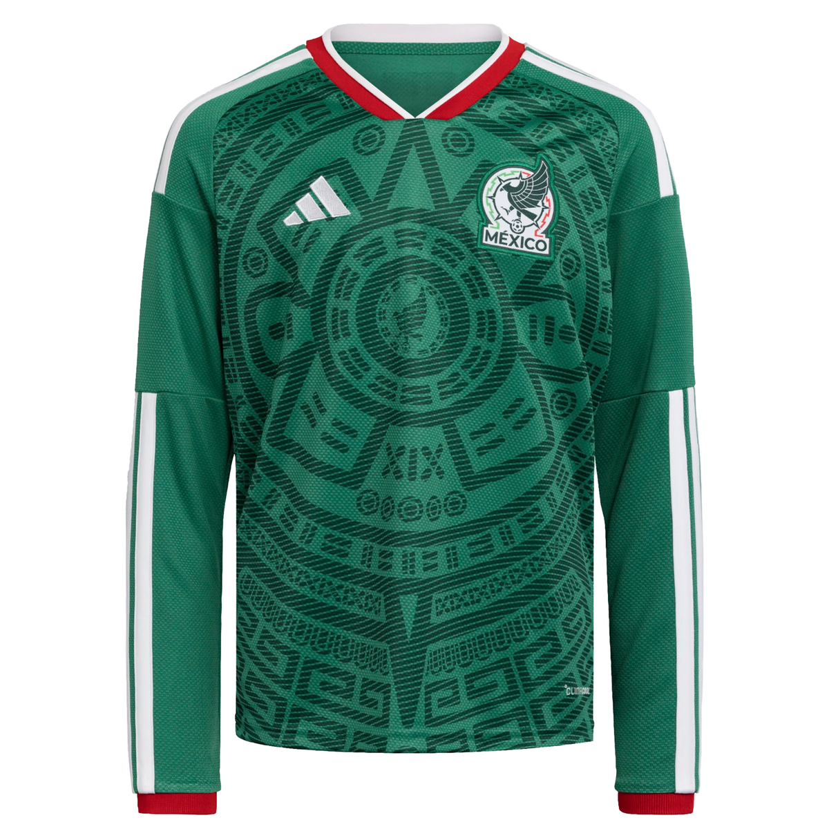 adidas Mexico 2026 Youth Long Sleeve Home Stadium Jersey