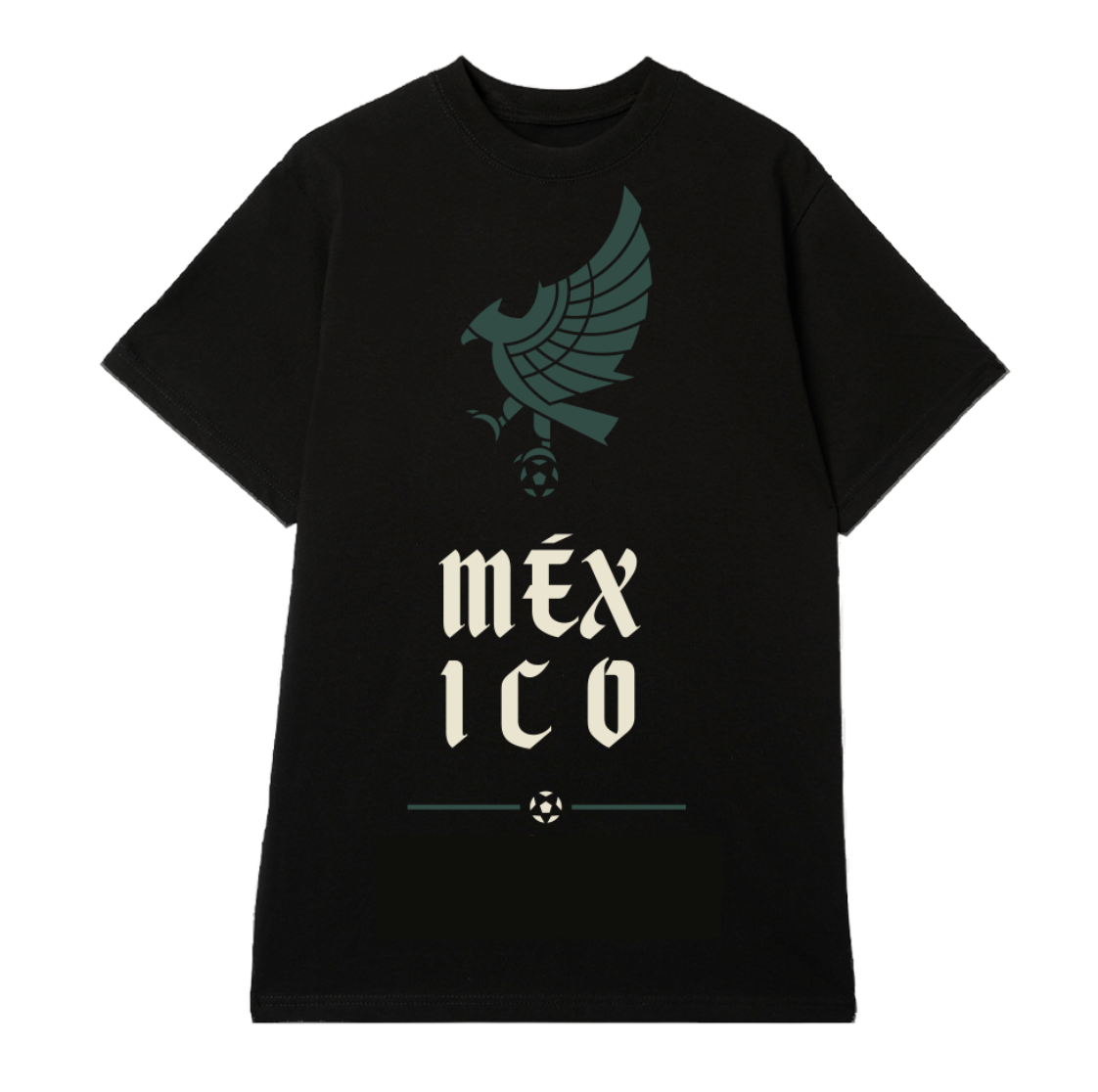 Round21 Mexico Stacked Men's Black Tee