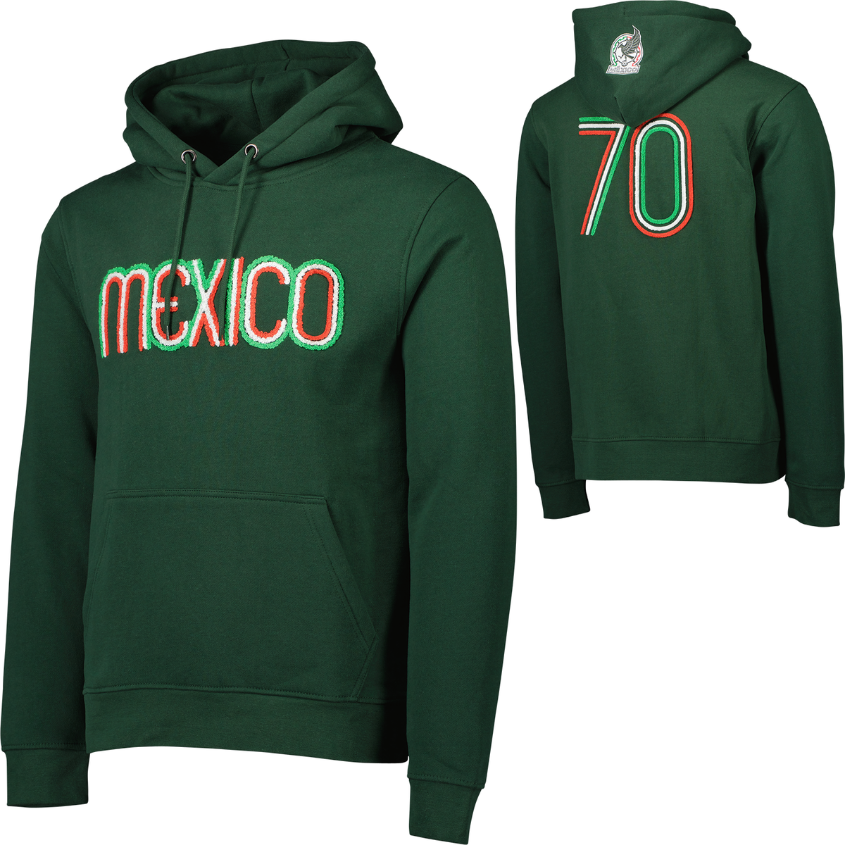 México Men's Retro Pullover Hoodie