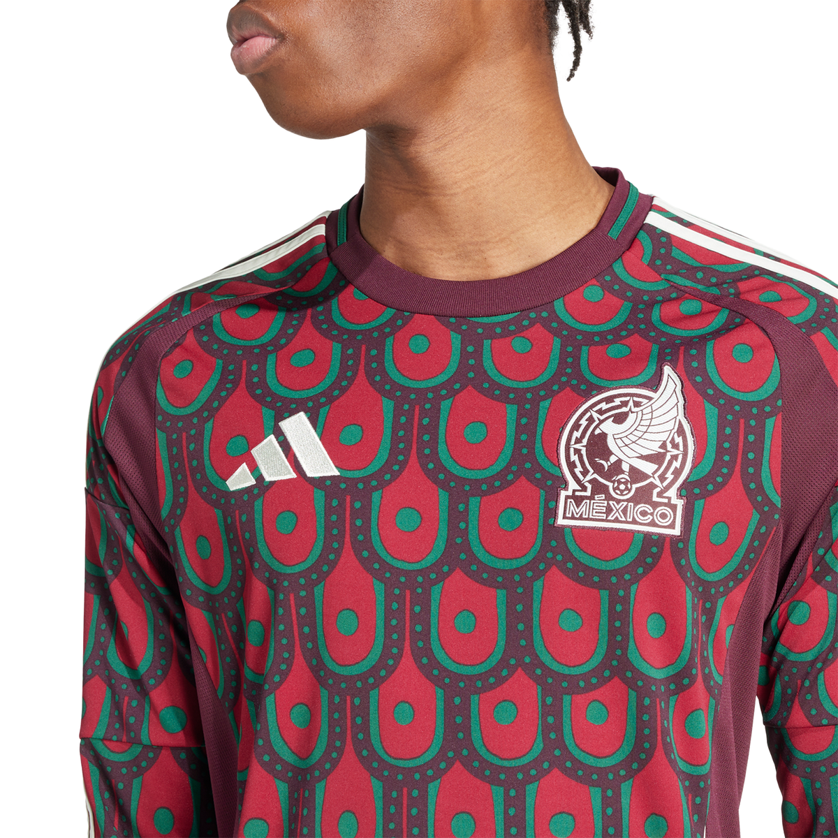 adidas Mexico 2024 Men's Long Sleeve Home Stadium Jersey